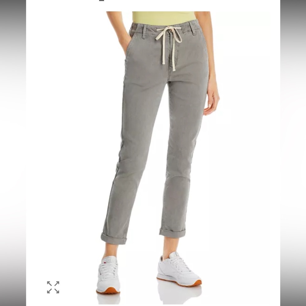PAIGE Light Gray Drawstring Pants